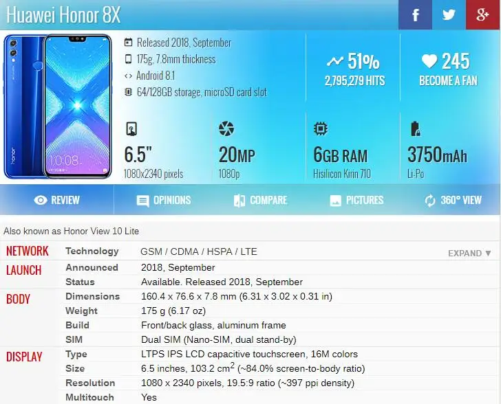 ЖК дисплей и рамка для Huawei Honor 8X оригинальный сенсорный экран View 10 Lite дигитайзер