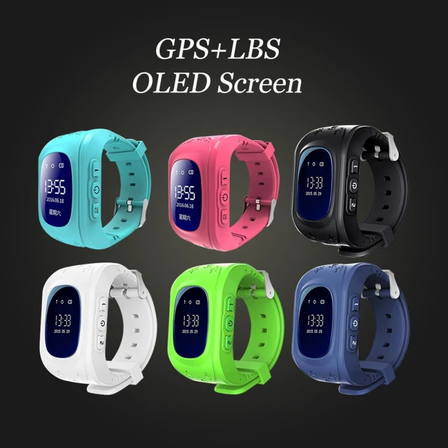 Cheap Q50 OLED Child GPS Tracker SOS Smart Monitoring Positioning Phone Kids GPS Baby Watch Compatible IOS & Android Russian