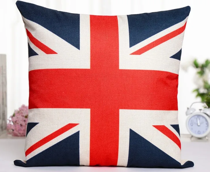 18x18 дюймов Высокое качество белье Coussin couvrir UK/флaг сшa yзкиe солдата сердце невидимых застежек-молний(наволочка для подушки кровать постельные принадлежности диван стул B44 - Цвет: a