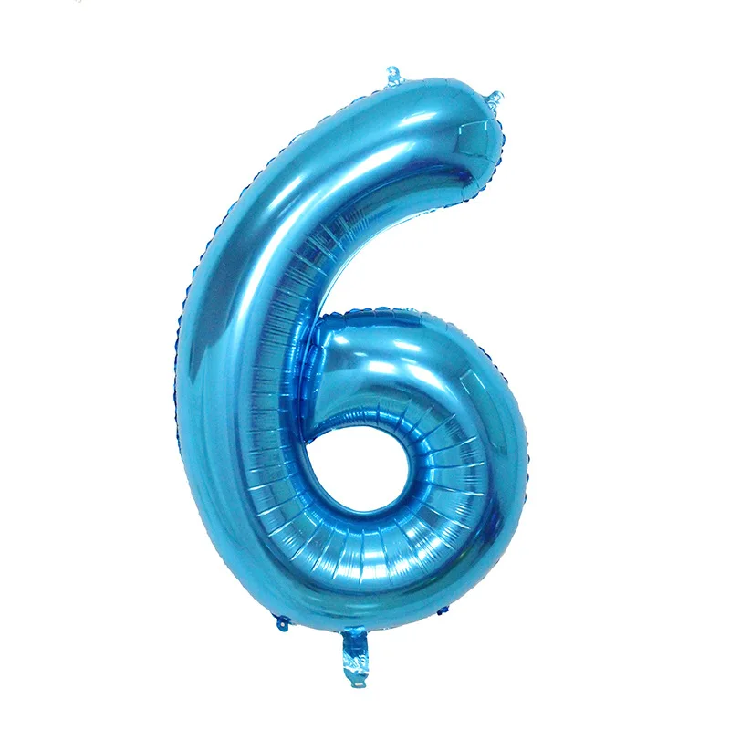 40 дюймов номер фольга шарики Свадебные украшения день рождения сердце цифра надувной гелий количество балоны товары для праздника - Цвет: 6