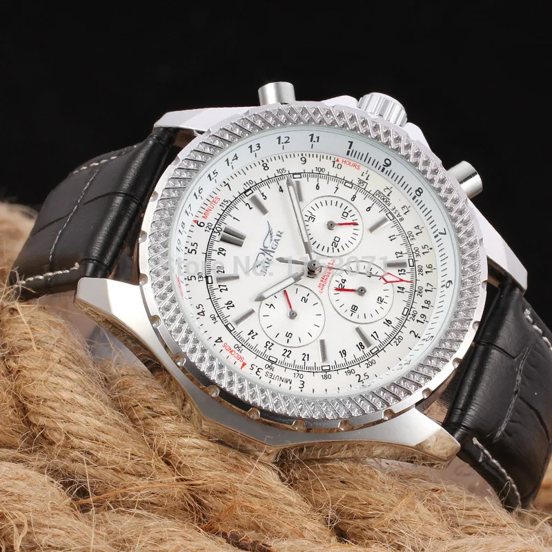 JARAGAR Роскошные Watches gear Case Tourbillon AutomDress Новые популярные Jargar автоматические мужские
