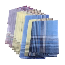 

12pcs/set Mens Pocket Vintage Cotton Square Hanky Wedding Party Handkerchiefs