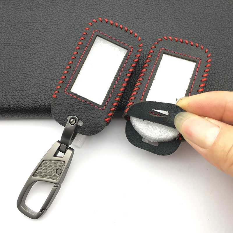 Key Case Key Case Cover Remote Control Case Cover Leather Tamarack Cover Russian E90 version car alarm system for Starline E91 E60 E61 E90 E95 E96 case Cover lcd two way remote