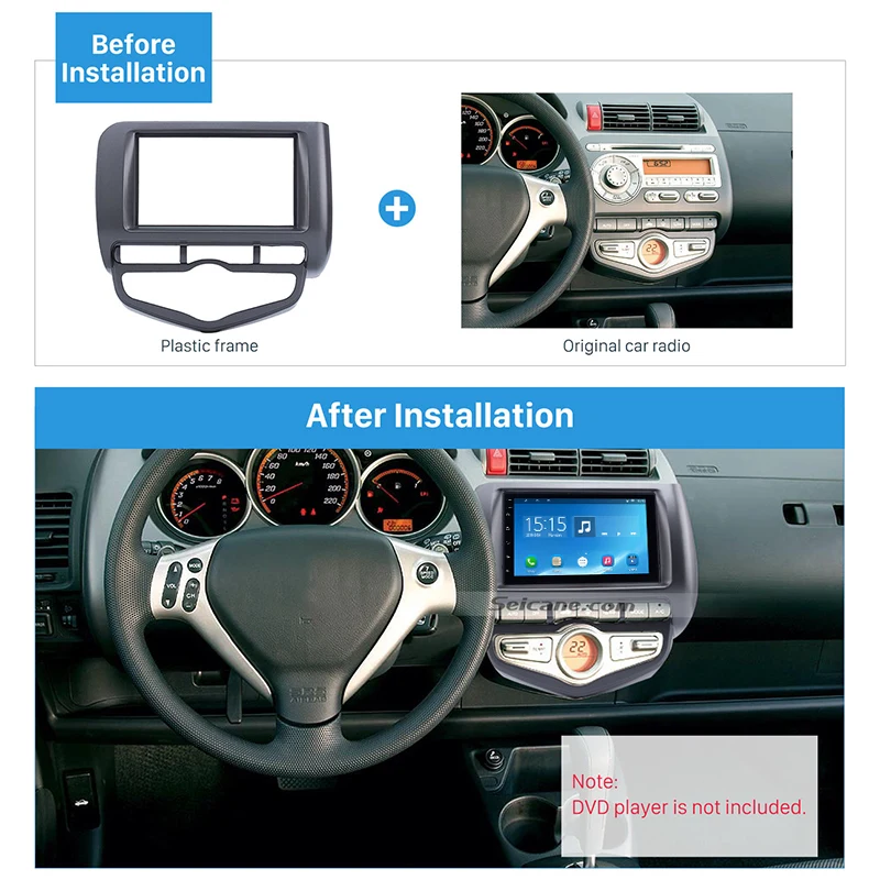 Seicane 2 Din панель автомобильного Радио DVD плеера адаптер рамка Fascia ДЛЯ Honda Jazz City Авто