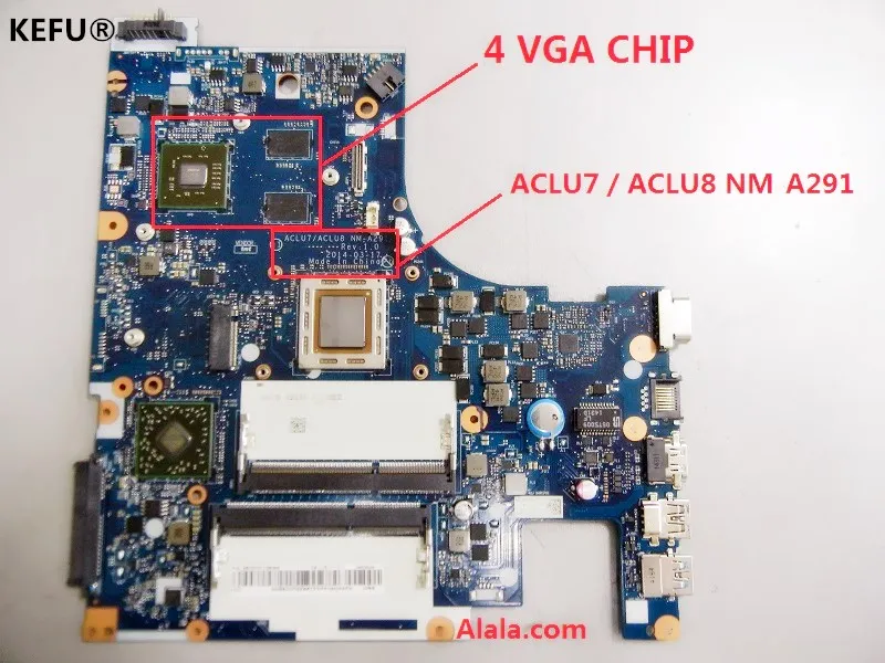 KEFU For Lenovo Laptop G50-75 Z50-75 motherboard NM-A291 functions 100% fully Tested