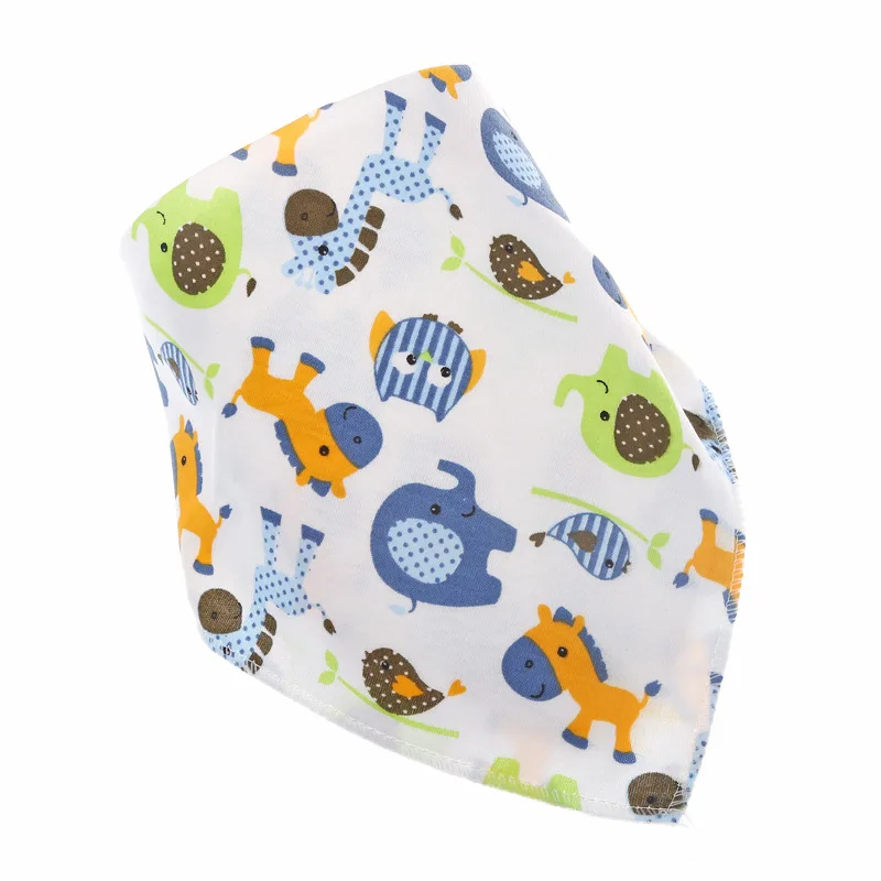 Детские нагрудники, хлопковые нагрудники полотенца для кормления новорожденных девочек и мальчиков, шарф с треугольниками для малышей, бандана с милым рисунком - Цвет: E465911