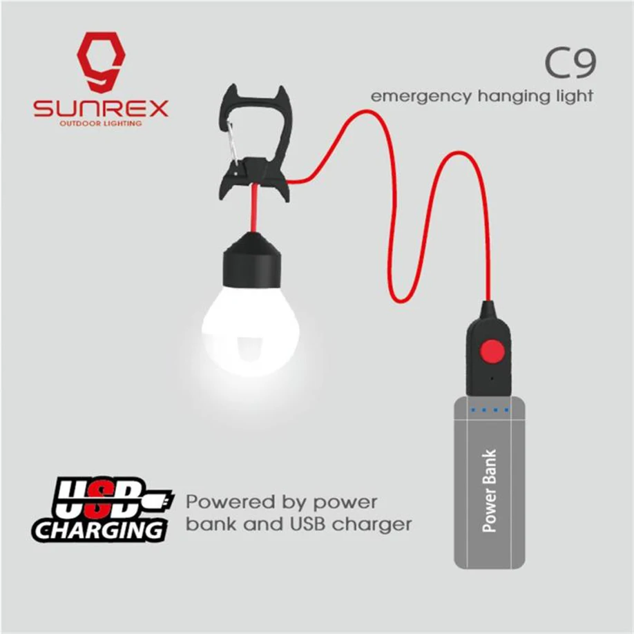 Яркий USB LED Открытый палатки кемпинга свет Фонари Пеший Туризм Рыбалка подвесной светильник ABS лодках Водонепроницаемый IPX4 USB Зарядное
