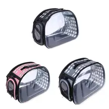 Прозрачная сумка для домашних животных складная мягкая переноска животных EVA щенок собака кошка Портативная сумка для путешествий на открытом воздухе двойная молния сумка с аппликацией в виде котенка питомник