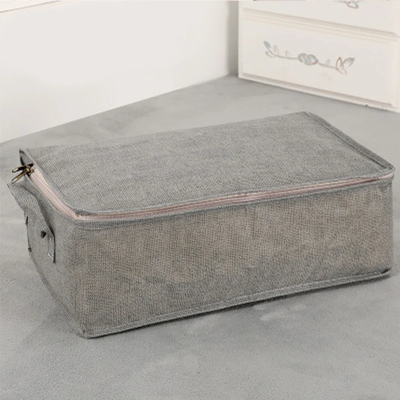 LDAJMW 5 размеров чистый цвет нетканый материал постельные принадлежности сумка для хранения одеяла Подушка Одежда пылезащитный влагостойкий шкаф Органайзер - Цвет: Dark gray