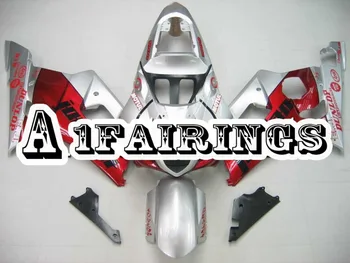 

Motorcycle Complete Fairings for Suzuki GSXR1000 2003 2004 GSXR-1000 03 04 ABS Plastic Injection Gloss Silver Red Bodywork Hull