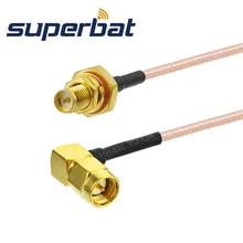 Superbat RF Универсальный Удлинительный кабель SMA Мужской правый угол к RP SMA женский(штырь) переборка уплотнительное кольцо RG316