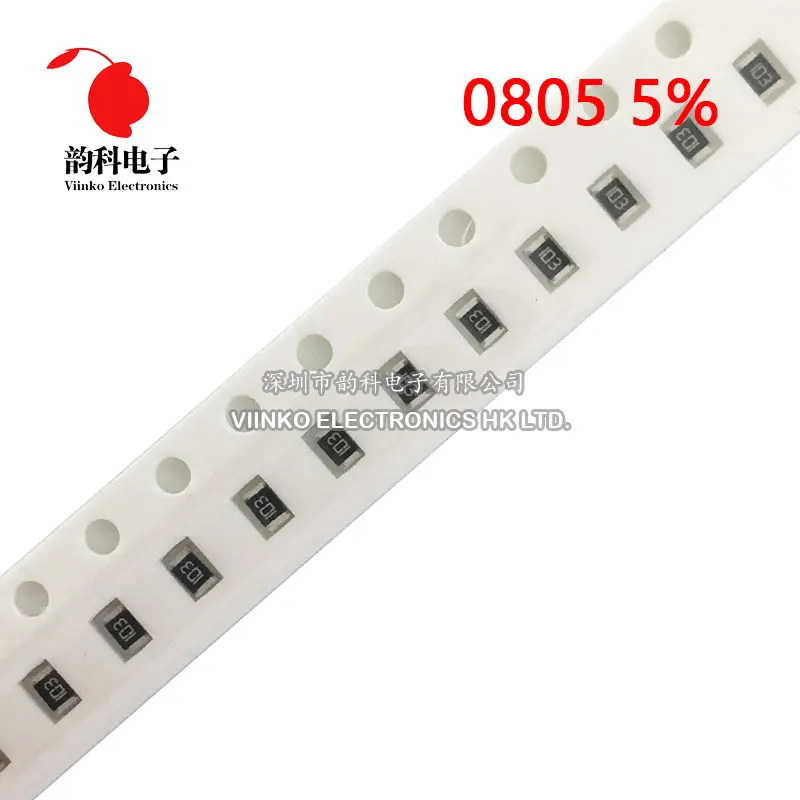 5000 шт. 0805 5% 1/8 Вт SMD чиповый резистор 0R ~ 10M 0 10R 100R 220R 330R 470R 1K 4 7 K 10K 47K 100K 10 100 330 470
