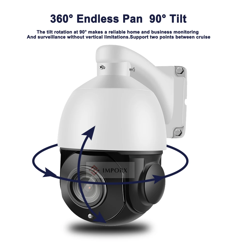IMPORX 1080P Мини 2MP PTZ IP камера POE наружная 36X Zoom Водонепроницаемая Высокоскоростная