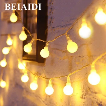 

BEIAIDI 3M 5M 10M DC5V USB Starry Ball Christmas LED String Light Outdoor Garden Party Wedding Globe Ball Holiday Fairy Light