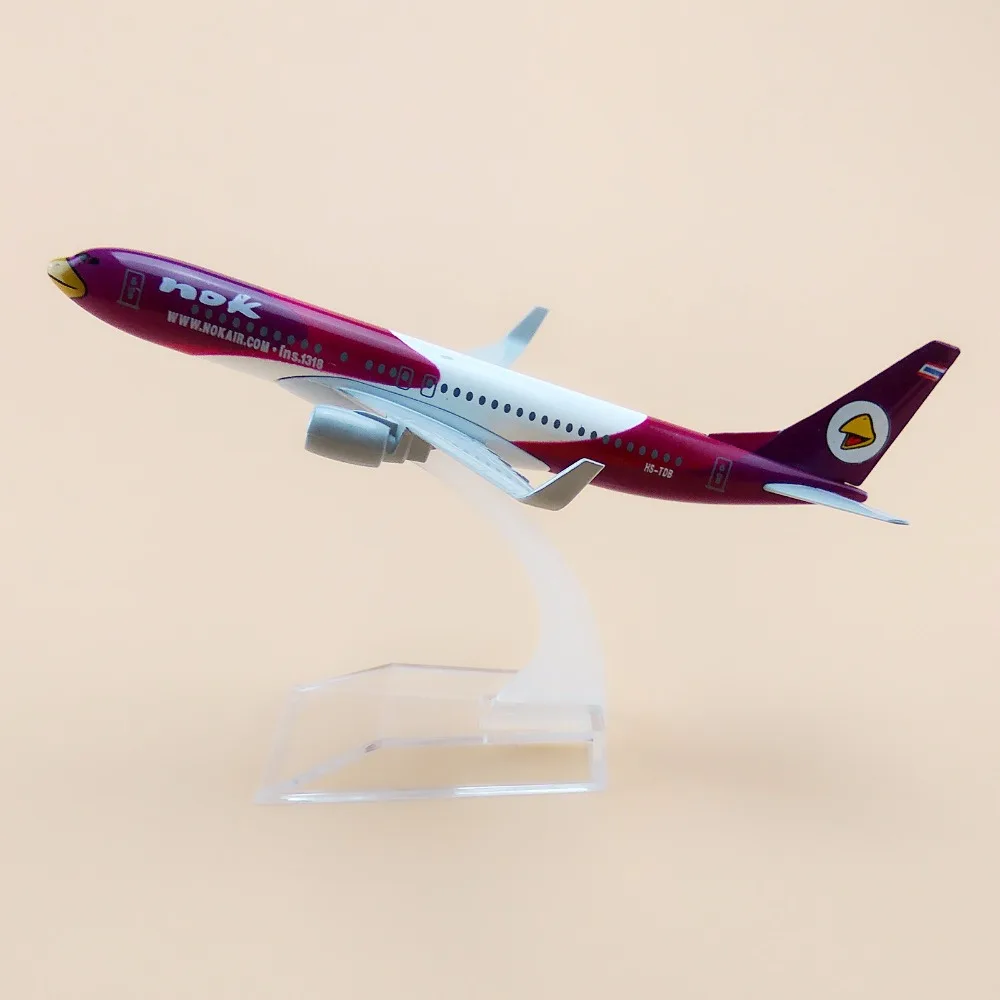 

16cm Purple Alloy Metal Thai Air NOK Airlines Boeing 737 B737 Airway Airplane Model Plane Model W Stand Aircraft Gift