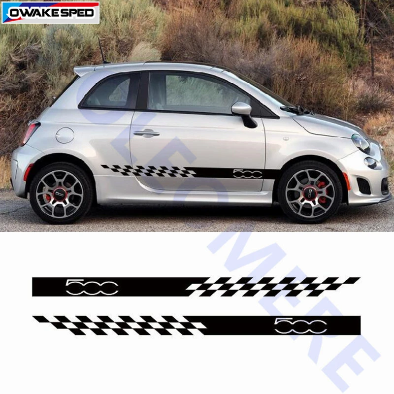 Abarth Fiat 500 595 Punto Spider Side Stripes Graphic Decal Sticker Livery Badge