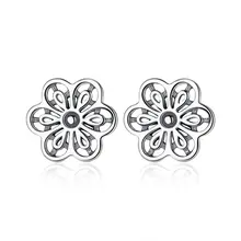 Винтаж zmzy 925 стерлингового серебра серьги гвоздики для женщин ювелирные изделия ромашки вишни серьги в виде цветка маленький подарок