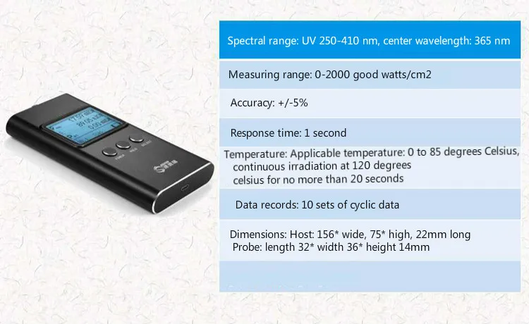 Ультрафиолетового Освещенность метр УФ-тестер UVAB метр интенсивности ультрафиолетового излучения детектор