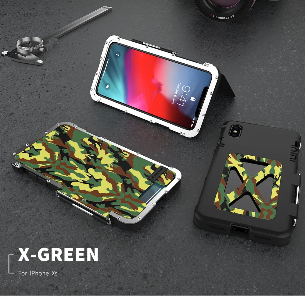 Homem de Ferro para Iphone Móvel para Iphone R-just Original Armadura Inoxidável xs Flip Telefone Case Metal Max xr x Rei Aço 18 Estojos dobráveis