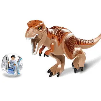 

Original Jurassic World Tyrannosaurus Building Blocks Jurrassic Park 4 Dinosaur Figures Bricks Toys Compatible with bricks
