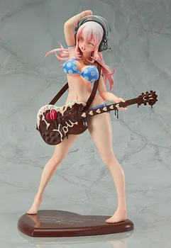

Anime Action Figure Toy Super Sonic scale painted figure Chocolate & Guitar Bikini Girl figure Christmas Gift Dolls
