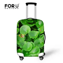 FORUDESIGNS/Аксессуары для путешествий с зелеными листьями Толстая эластичная Защитная крышка багажника для 18-30 дюймов багажник водонепроницаемый дождевик