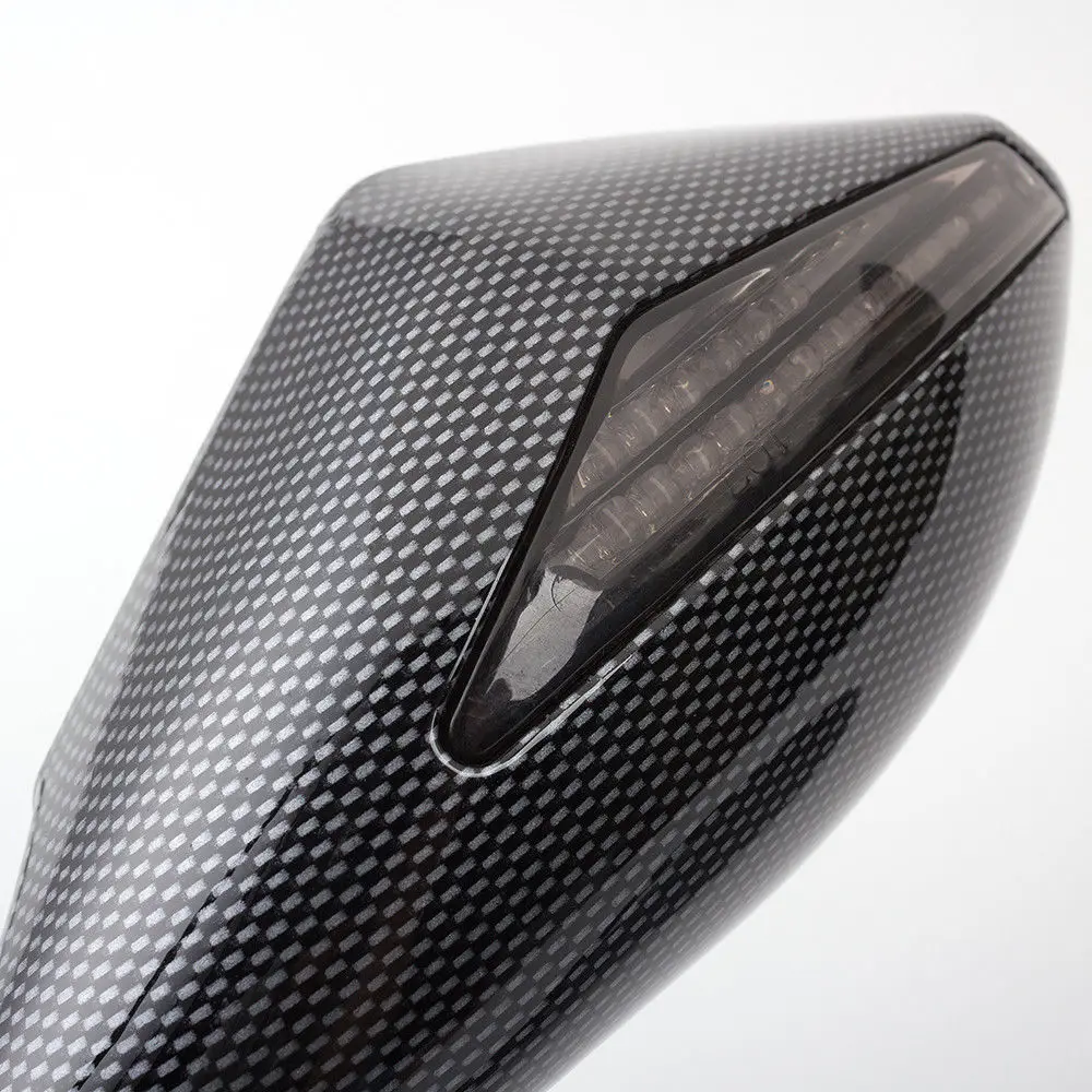 Pаспродажа Мотоцикл светодиодный поворотник зеркала для KAWASAKI NINJA 6R 9R 650R 250R 636 YAMAHA YZF R1 R6 R6S SUZUKI GSXR 600 750 1000 KATANA