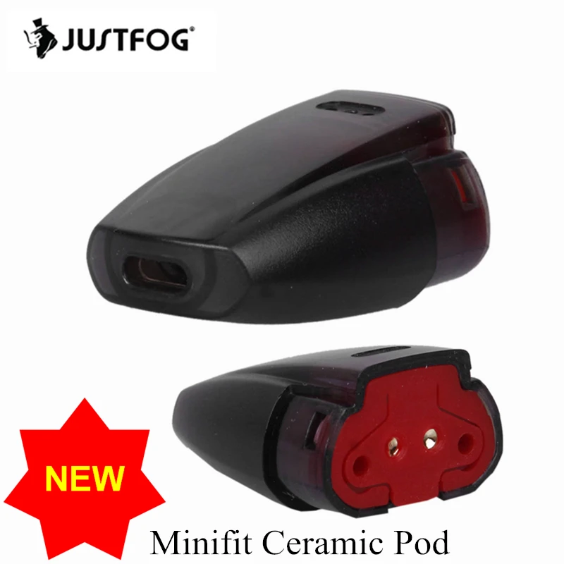 

Original Justfog Minifit Ceramic Pod Cartridge For CBD Electronic Cigarette 1.5ml 1.6ohm Replaceable Vape Pod Cartridge 30pcs