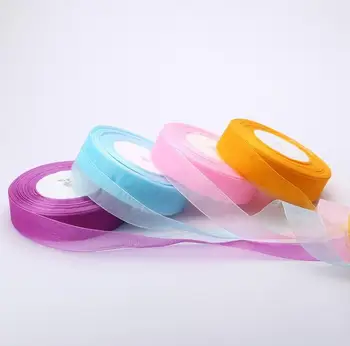 

whole wholesale 2cm wide color yarn with snow Snow spinning cylinders with transparent ribbon gift box packaging with WT062