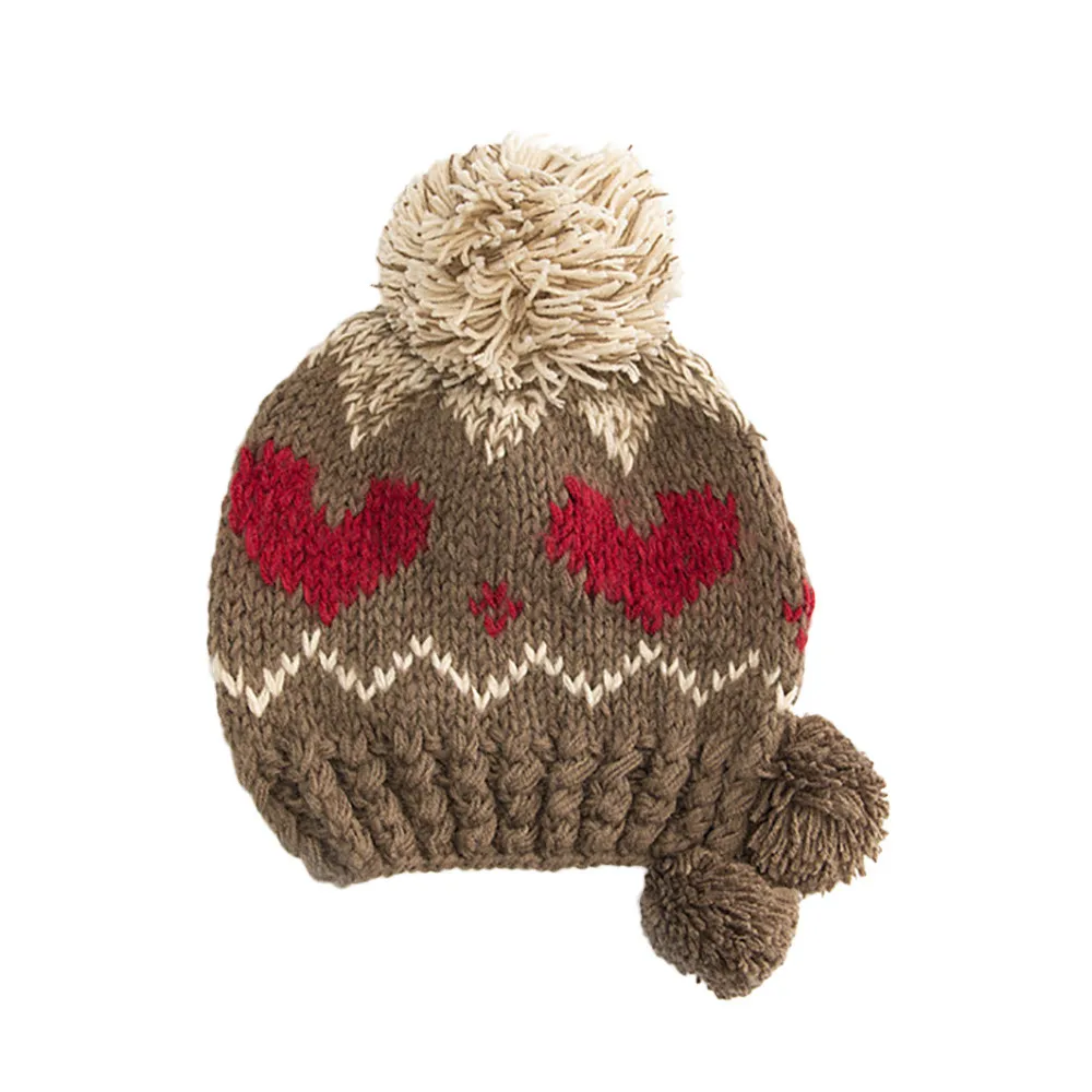 mens brown bobble hat
