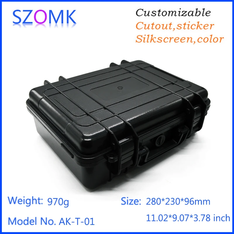 

szomk plastic sealed waterproof tool box case with foma ip 68 protect enclosure box abs plastic housing case for electronics