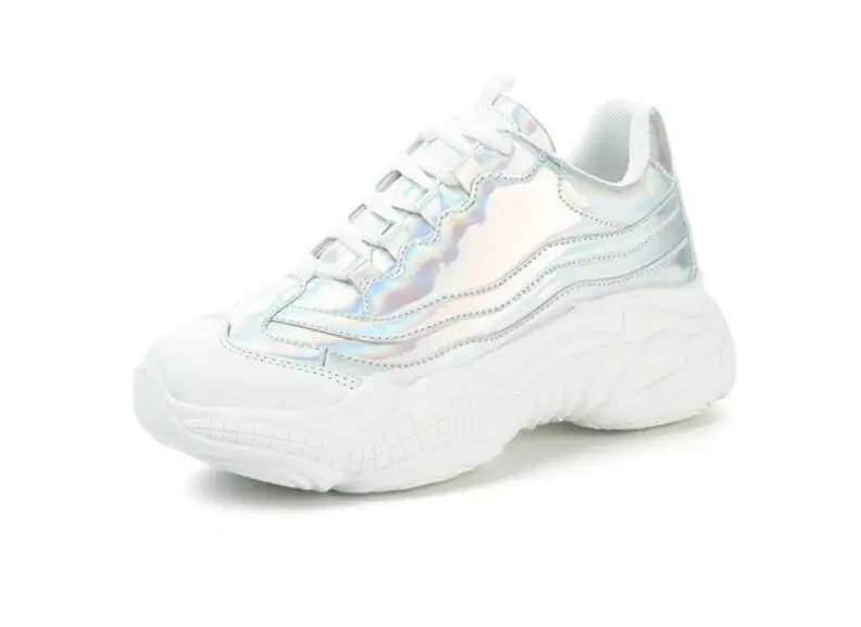 

ONKE Brand Spring Trend Women Walking Transparent Sneakers Harajuku Ladies Platform Jelly Shoe Laser Casual Shining Walking Shoe