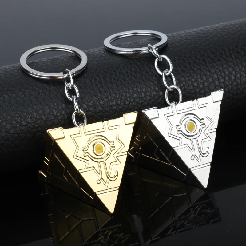 

dongsheng 3D Yu-Gi-Oh Keychain Anime Yugioh Millenium Key Chains Toy Yu Gi Oh Cosplay Pyramid Egyptian Eye Of Horus Key Ring