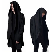 Best Quality Men’s Hooded With Black Gown Mantle Men Hoodies and Sweatshirts long Sleeves Cloak Cardigans Outwear