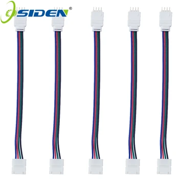 

OSIDEN BX4P 10MM No Soldering Extension Wire 4Pin LED Strip RGB connectors for 5050 RGB led strip