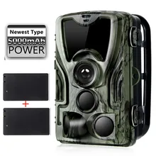 Камера для слежения на охоте с 5000 мАч литиевой батареей 16MP HC801 1080 P Ночной версии фото ловушки наблюдение за дикой природой