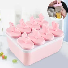 6 ячеек ручка Moud лоток Сковорода Кухня 3 цвета Круглый/квадратный замороженный кубик льда плесень форма для мороженого самодельный Лед Крем инструменты для приготовления пищи