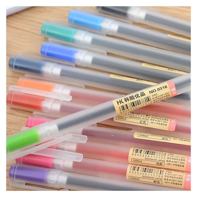 10Pcs/5Pcs/3Pcs Set Colorful Gel Pen MUJIs 0.5mm 0.38mm Japan 10