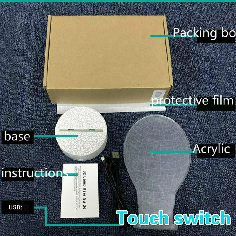 Хит продаж внедорожный автомобиль 3d свет Usb штекер Цветной светодиодный ночник