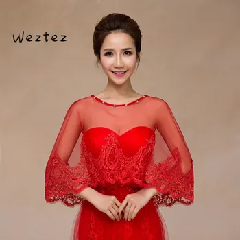 

Bridal Shawl Wedding Shawl Lace Openwork Tulle Wedding Accessories Beautiful Decoration PJ31