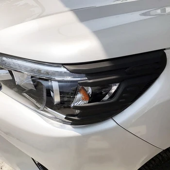 

For Toyota Hilux Revo 2016 2017 2018 ABS Plastic Front Head Light Eyebrow Cover Decoration Trim 2pcs Car Styling Accessories