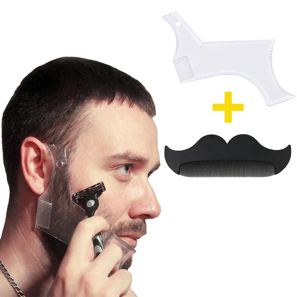

1 Pcs Symmetry Trimming Beard Shaper Styling Shaping Template Comb Barber Tool YF2019