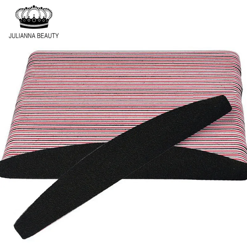 

50Pcs 100/180 Grit Nail Art Sanding Files Sandpaper Nail File Buffing Sponge Cleaner Curve Manicure Tools Set Nail File In Bulk