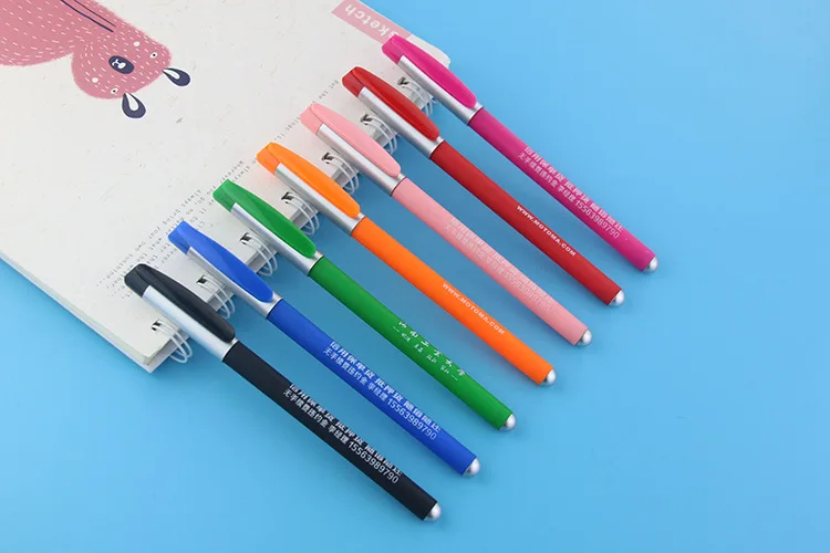 Logotipo e Caneta Promocional e Caneta Relativo à Promoção de Negócios Rainbow Color Caneta Publicidade Pode Ser Personalizado Logotipo Presente 500 Pçs - Set 2 Canetas de gel