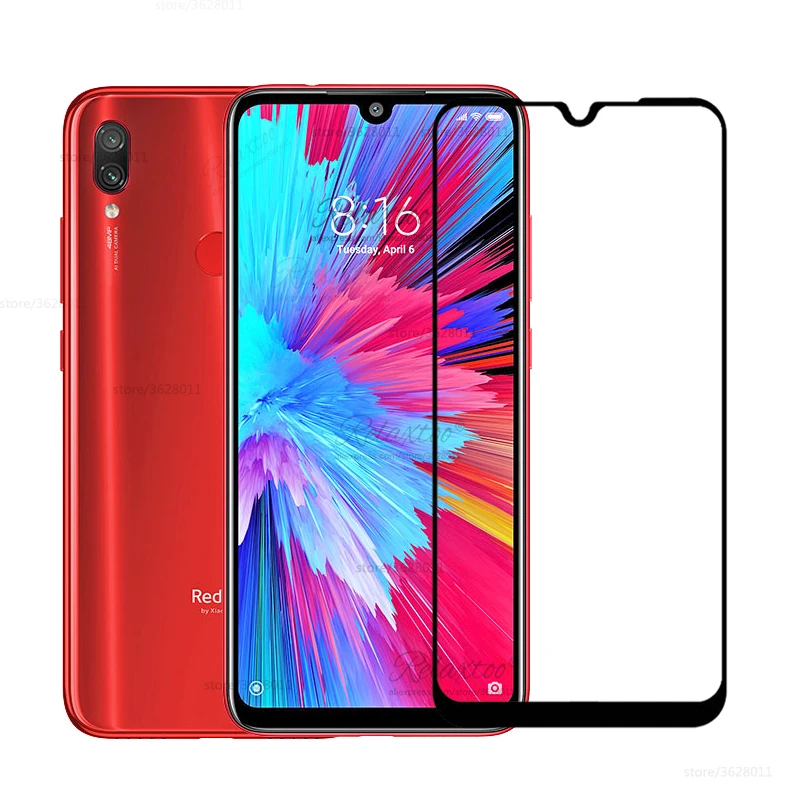 Полное покрытие закаленное стекло для Xiaomi Redmi Note 7s 7 pro защита экрана Защитное note7