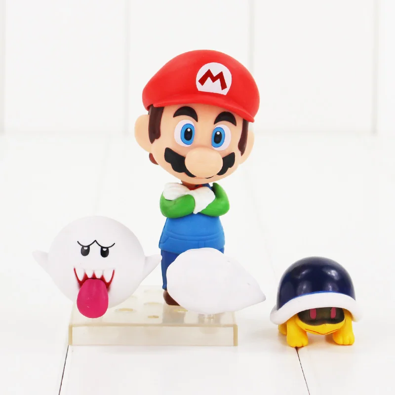 Nendoroid Super Mario Bros фигурка игрушки Марио 473 Луиджи 393 с жабой гриб Гумба призрак пуля отличная модель куклы для детей