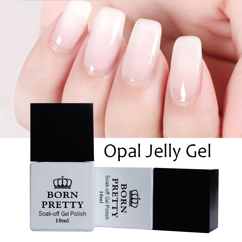 1 Bottle 10ml BORN PRETTY Opal Jelly Gel Pink Jelly Gel Base Coat No