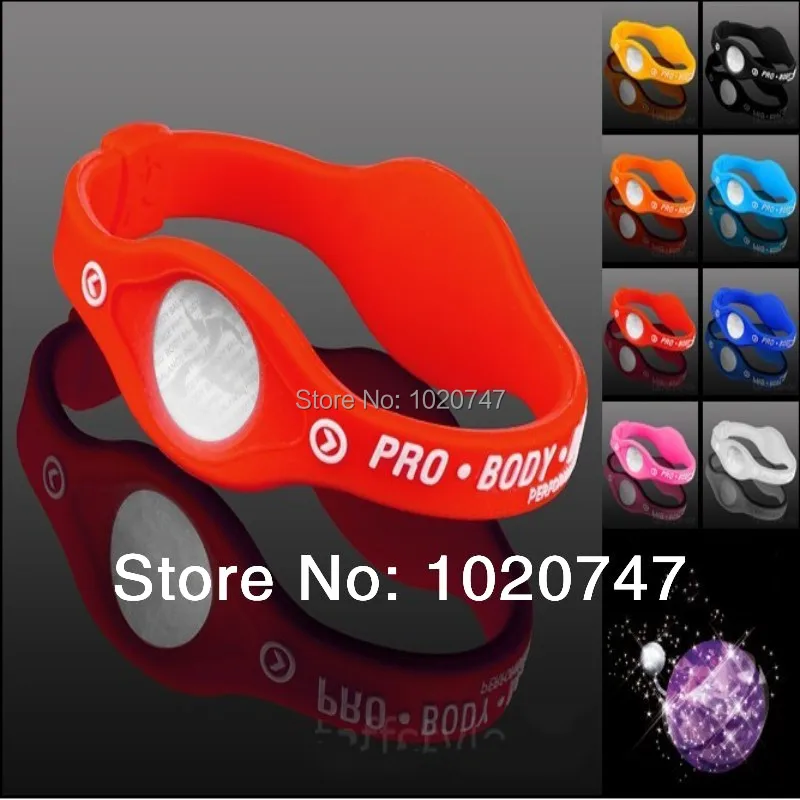 Free Shipping Silicone Bracelet with Hologram Bracelets Power Bands