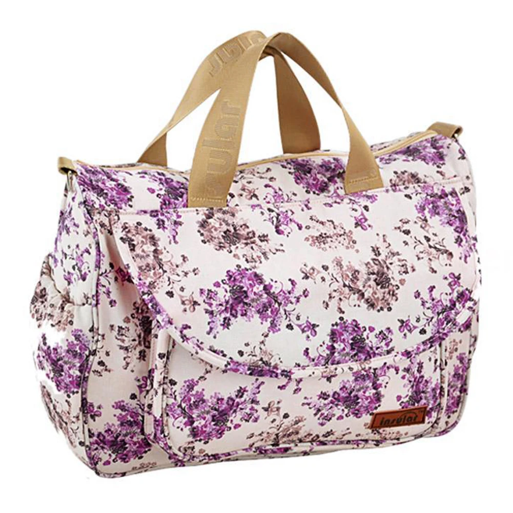 

Insular Large Capacity Soft Pure Cotton Baby Diaper Shoulder Bag Mummy Handbag