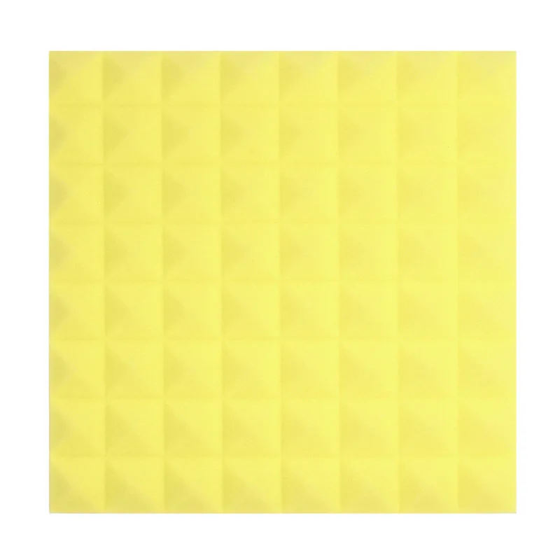 50x50x5,5 см акустическая пена Звукопоглощающая клиновидная плитка для студии/музыки - Цвет: Цвет: желтый